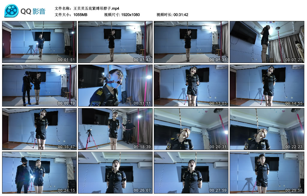 【一绳所爱】王贝贝五花紧缚吊脖子-缚乐绳艺