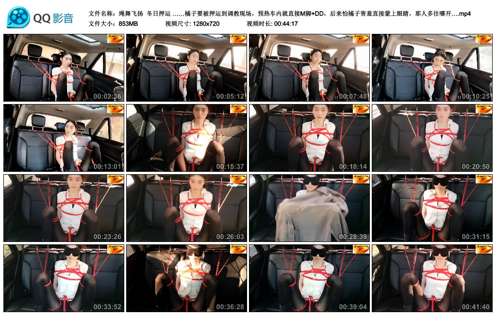 【绳舞飞扬】冬日押运 ……橘子要被押运到调教现场，预热车内就直接M脚+DD，后来怕橘...-缚乐绳艺